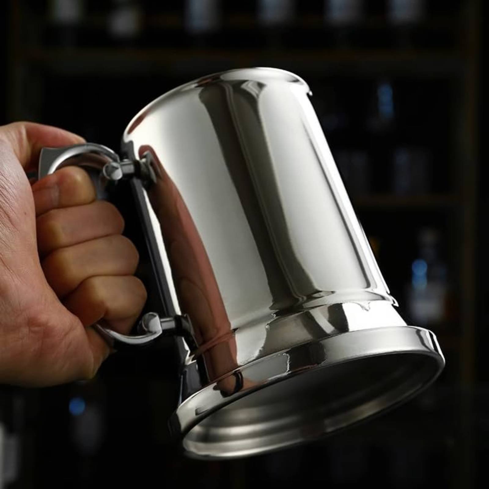 Beer Mug Handled - 2個入りミックスドリンクマグ メタル仕上げ ステンレススチール ビールマグ ドリンクウェア 丈夫なハンドル