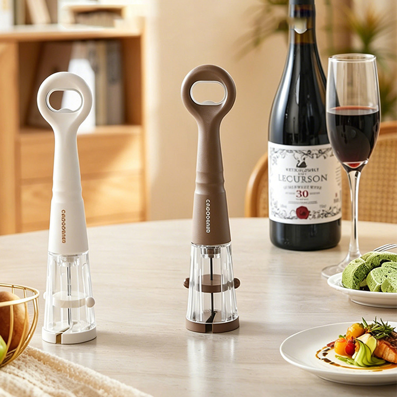 Wine Beer Opener - 家庭用キッチン向けの2-in-1ボトルオープナー、ビール、赤ワイン、その他のワインに適しており、持ち運び可能な空気圧式キャップオープナーです。
