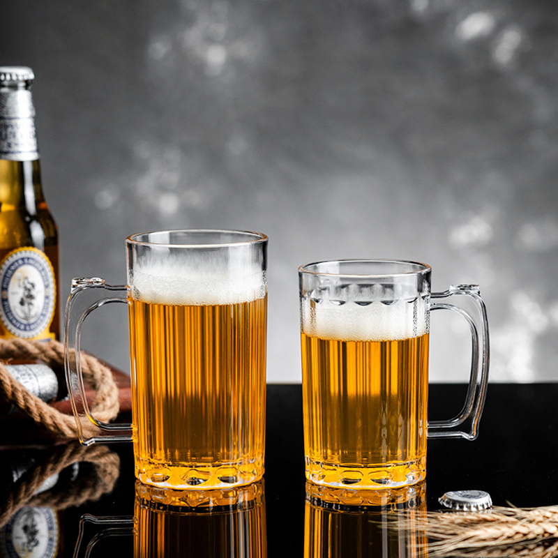 Beer Mug Handled - アクリルビールカップ 家庭用マグカップ マグカップ ドリンクグラス ハンドル付き ミルク