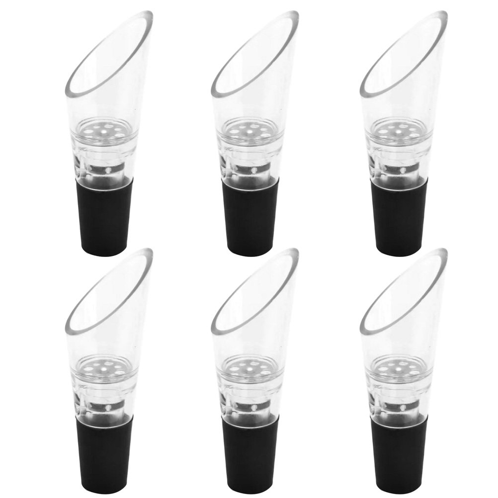 6個入りクリエイティブなワイン・リキュール用ポアラー、液だれ - Wine Aerator Pour のレビューと価格