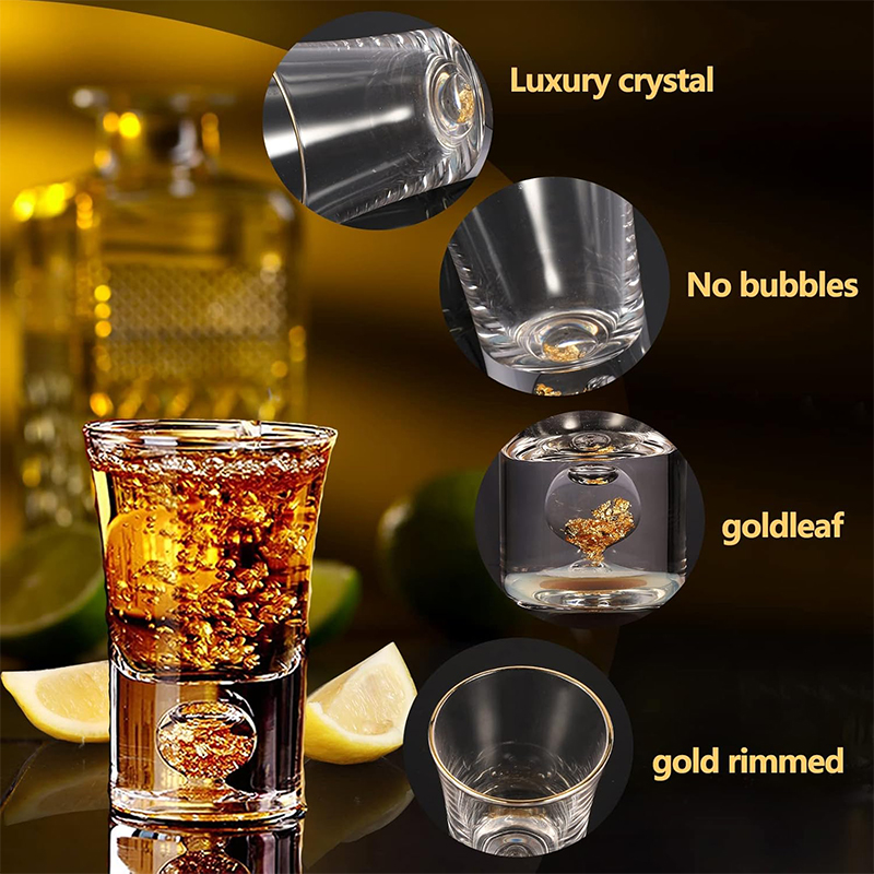HeY LiLac 6個入りショットグラス 15ML 金箔カ - Wine Beer Bar のレビューと価格