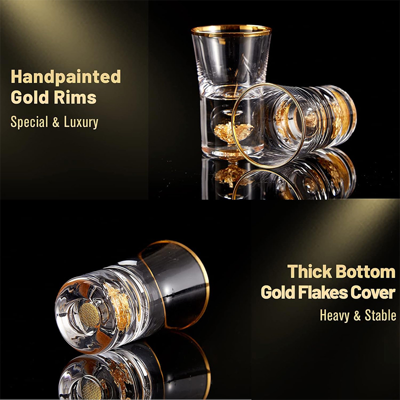 HeY LiLac 6個入りショットグラス 15ML 金箔カ - Wine Beer Bar のレビューと価格