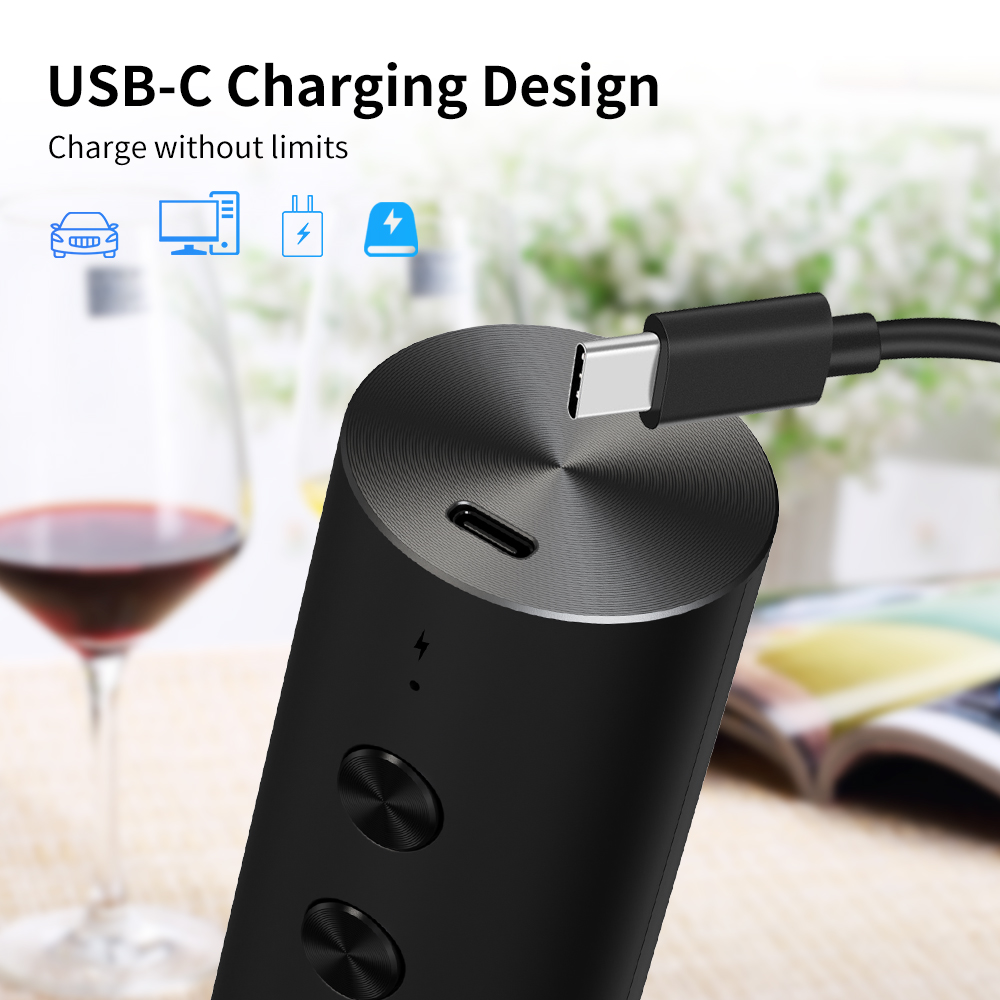 4-in-1電動ワインオープナーセットUSB充電式電動自動コ - Wine Beer Opener のレビューと価格