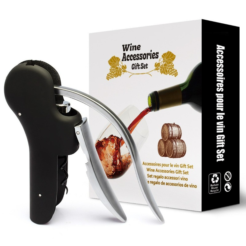 ボトルオープナー用ワインツールセットコルクドリルリフターキッ - Cork Screw Lever のレビューと価格
