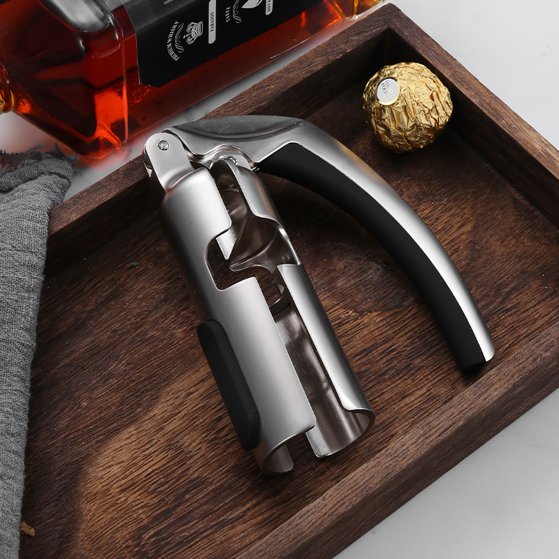 プロ仕様の亜鉛合金製セミオートワインオープナー、ステンレスス - Cork Screw Lever のレビューと価格