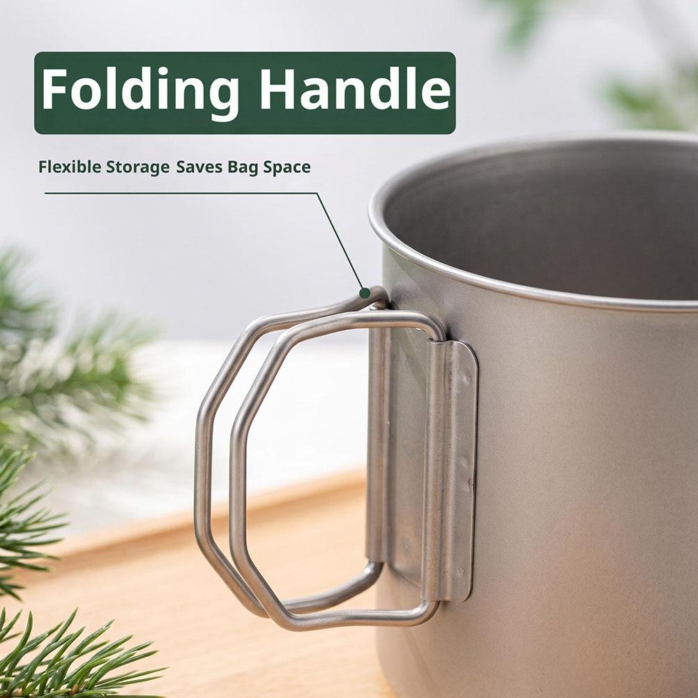 ステンレス鋼キャンプカップ屋外ハイキング用超軽量旅行茶コーヒ - Beer Mug Handled のレビューと価格