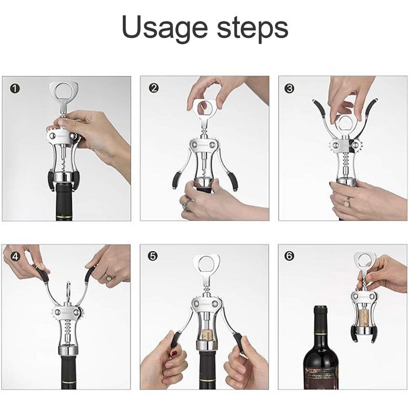 コークスクリュー ワインオープナー 多機能 手動 バーアクセ - Wine Beer Opener のレビューと価格