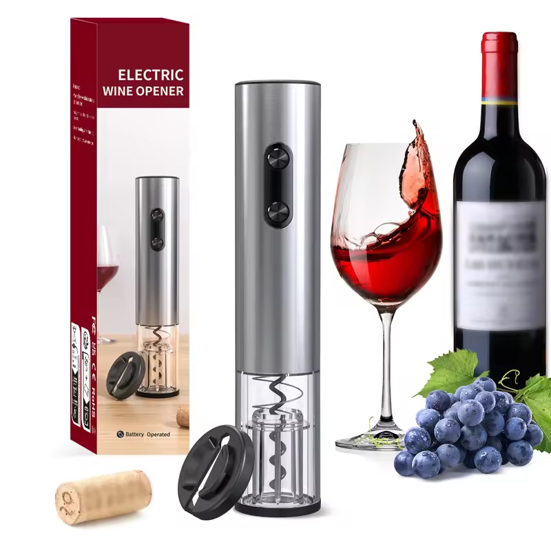 1/4 個電動ワインボトルオープナー自動赤ワインコルク抜きワ - Wine Beer Opener のレビューと価格