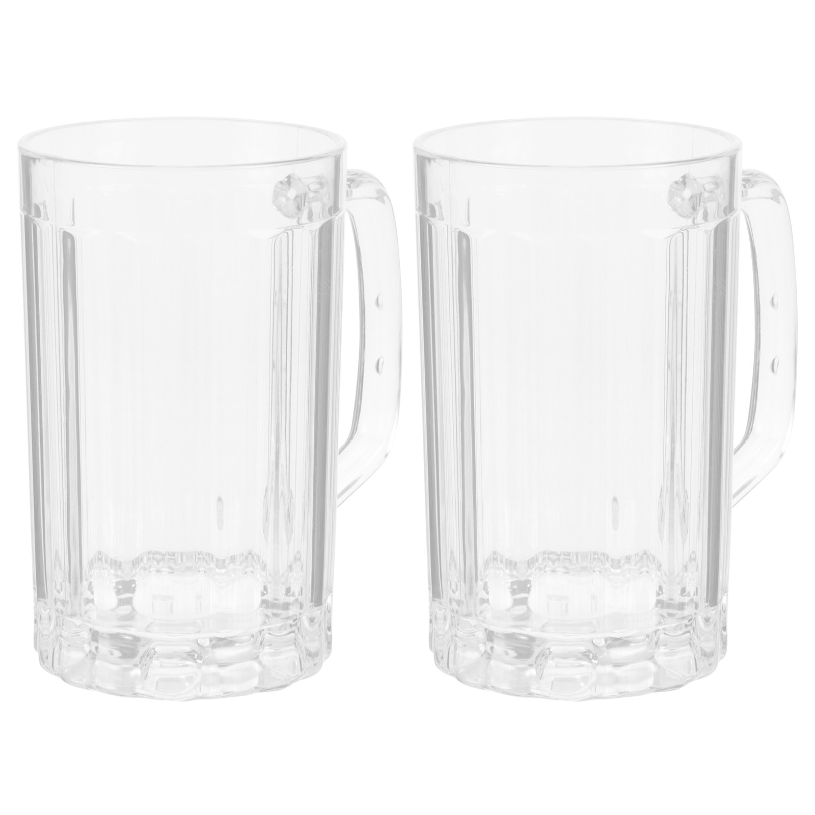 2個セット 500ml 高品質プラスチック製ビールマグ 厚み - Beer Mug Handled のレビューと価格