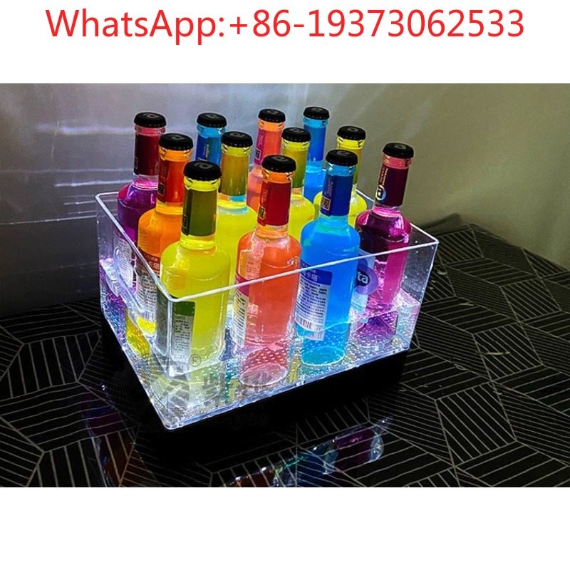 正方形発光アイスバケットバーワインバケットLED充電式大容量 - Wine Beer Bar のレビューと価格