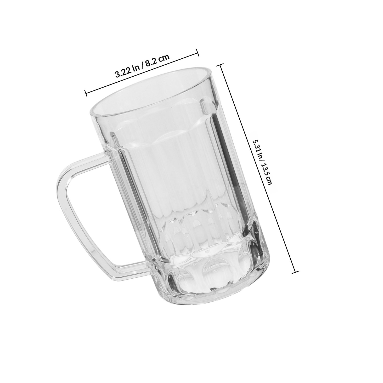 アクリルビールカップ家庭用ビールマグカップハンドル付きホーム - Beer Mug Handled のレビューと価格