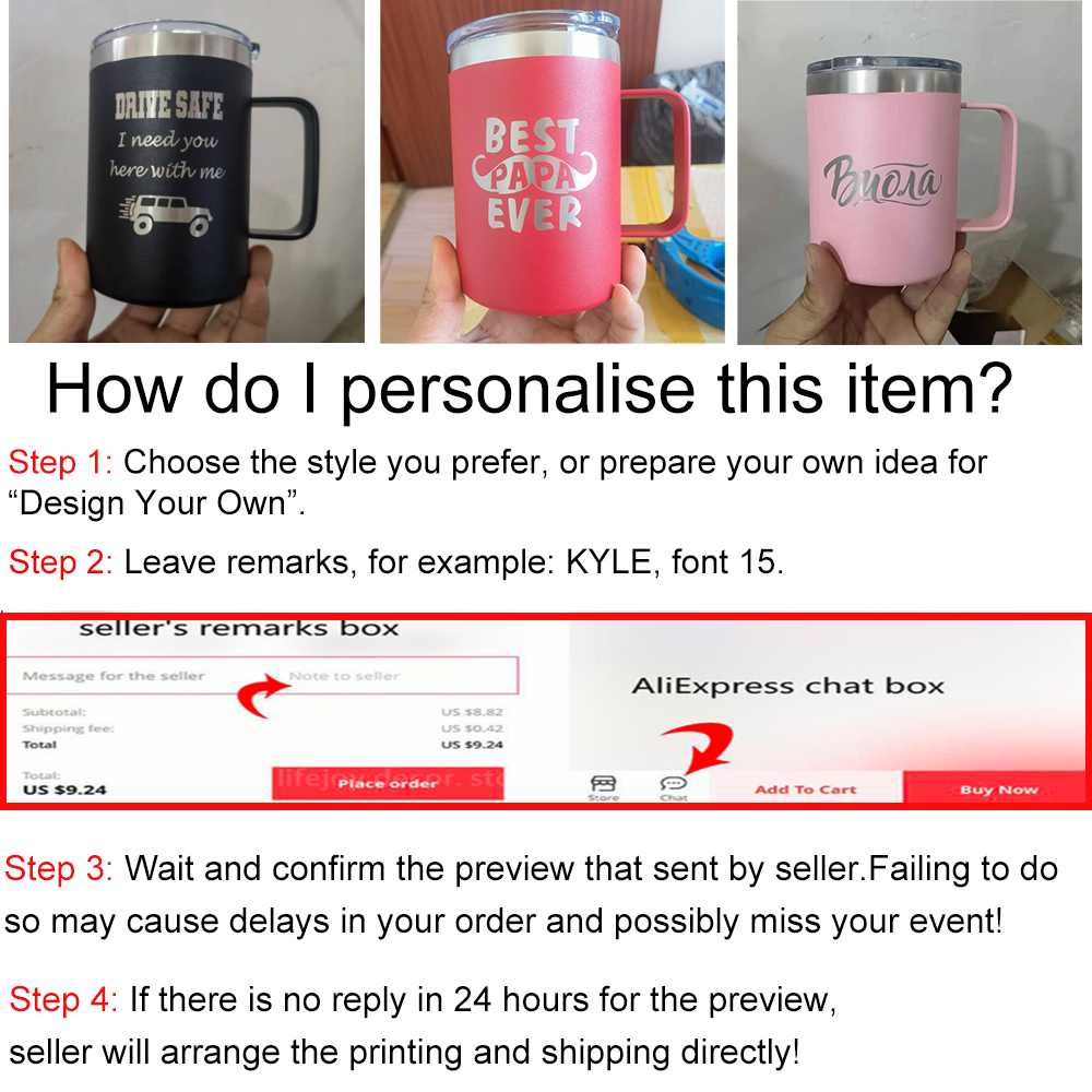 16オンス ステンレス製 保温保冷タンブラー 真空断熱マグカ - Beer Mug Handled のレビューと価格
