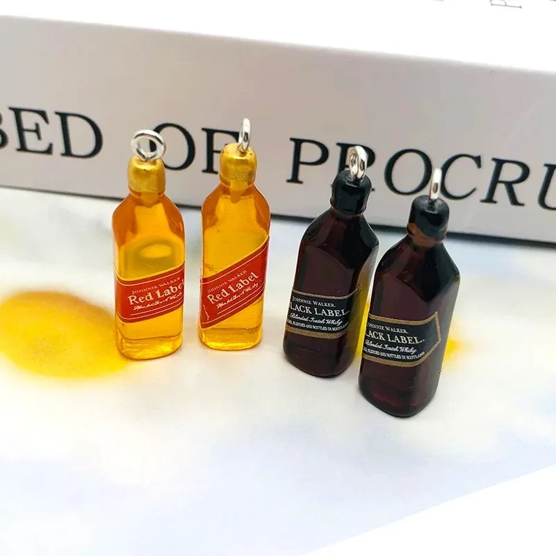 10 個小さなワインバーボトル樹脂チャーム DIY イヤリン - Wine Beer Bar のレビューと価格