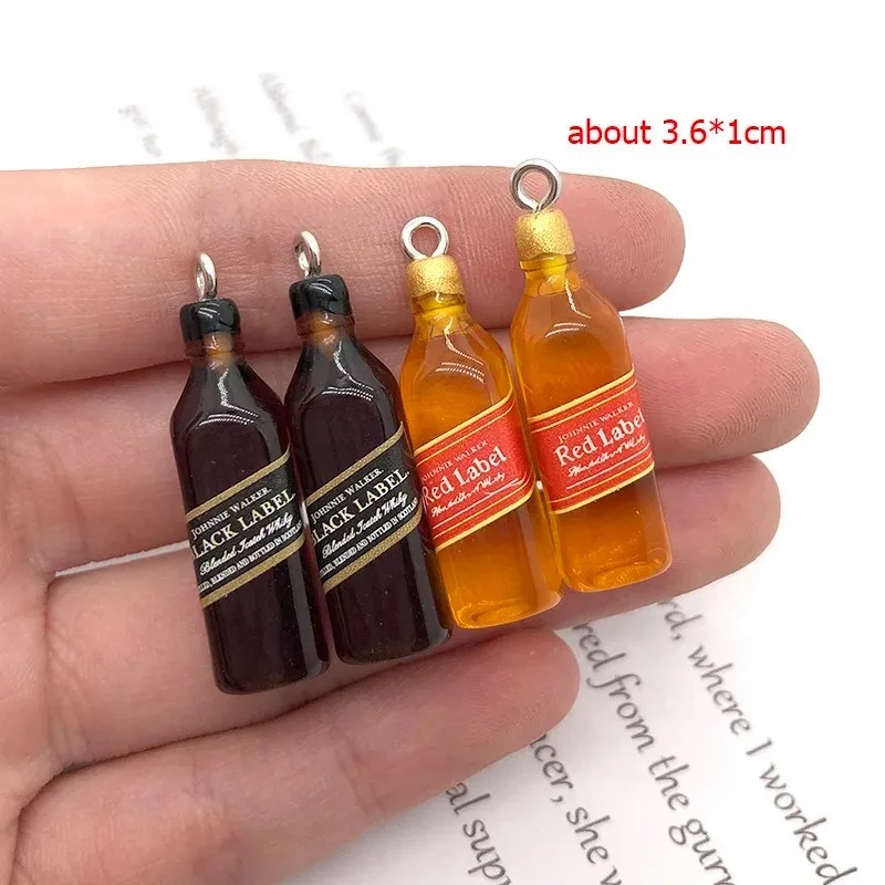 10 個小さなワインバーボトル樹脂チャーム DIY イヤリン - Wine Beer Bar のレビューと価格