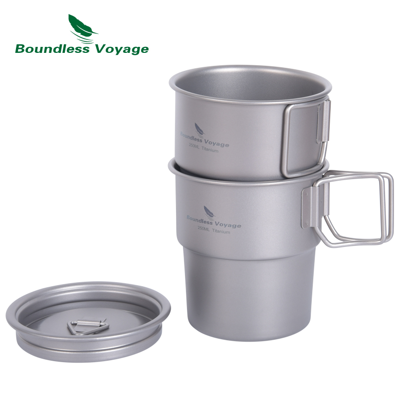 Boundless Voyage チタン製キャンプマグカップ - Beer Mug Handled のレビューと価格