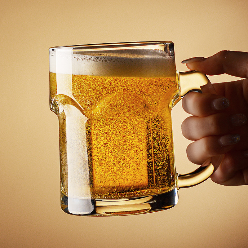 家庭用ビールジョッキ、持ち手付き、クリエイティブなネットレッ - Beer Mug Handled のレビューと価格