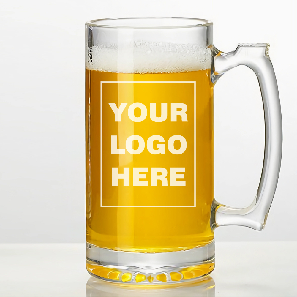 パーソナライズされたビールグラス 500ml/16.9オンス - Beer Mug Handled のレビューと価格