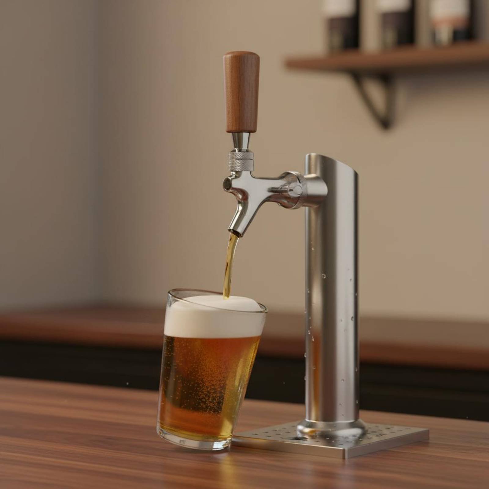 短い木製ビールハンドル、無垢材木製ビールタップハンドルバーア - Wine Beer Bar のレビューと価格