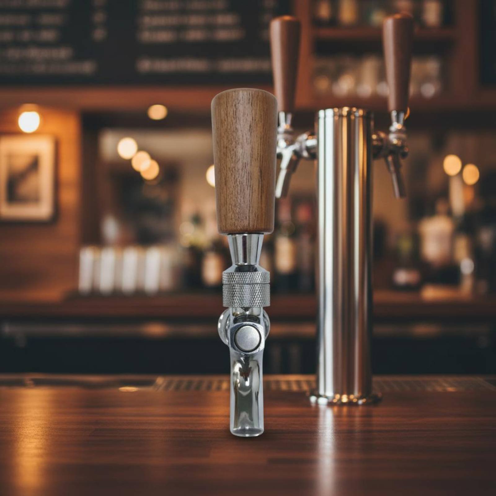 短い木製ビールハンドル、無垢材木製ビールタップハンドルバーア - Wine Beer Bar のレビューと価格