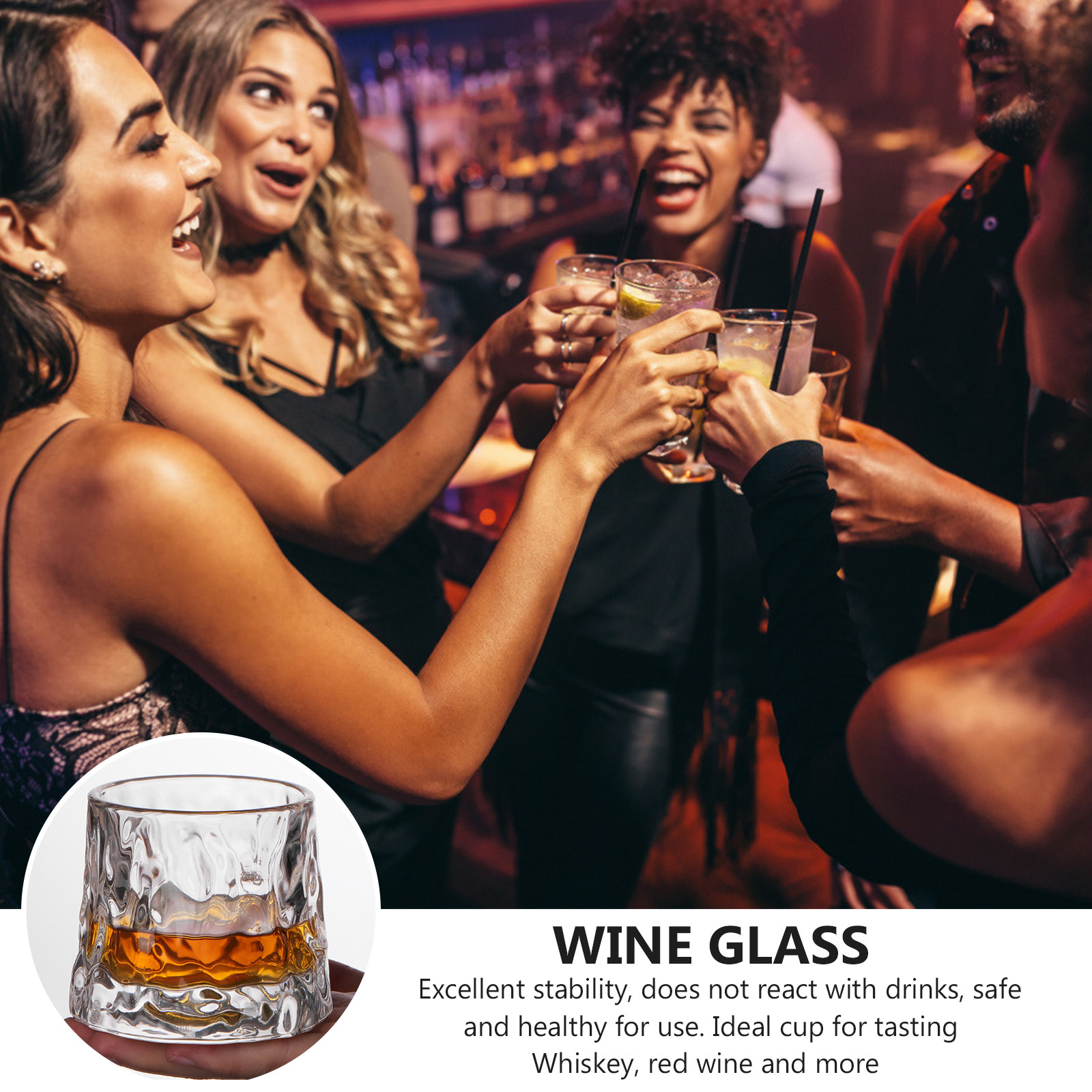 1個入り ハンマード加工ワイングラスカップ プレミアム厚底  - Wine Beer Bar のレビューと価格