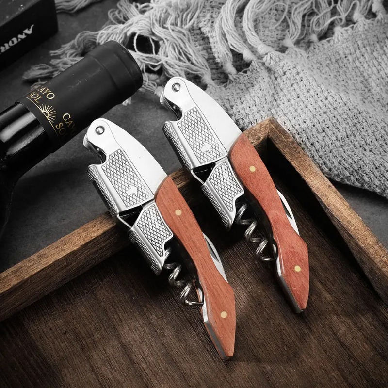 ステンレス鋼と木製1個入りソムリエウェイターコルクスクリュー - Cork Screw Lever のレビューと価格